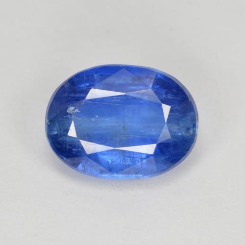 Cianita azul natural de 3,32 ct, corte óvalo, SI