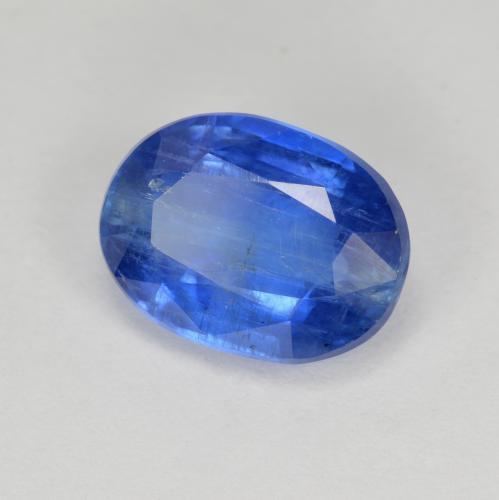 Cianita azul natural de 3,32 ct, corte óvalo, SI
