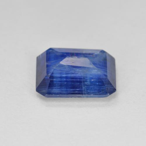 Cianita Azul oscuro natural de 3.20 ct, corte esmeralda, SI