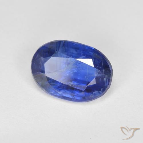 Cianita Azul oscuro natural de 2.44 ct, Ovalada, SI-I1