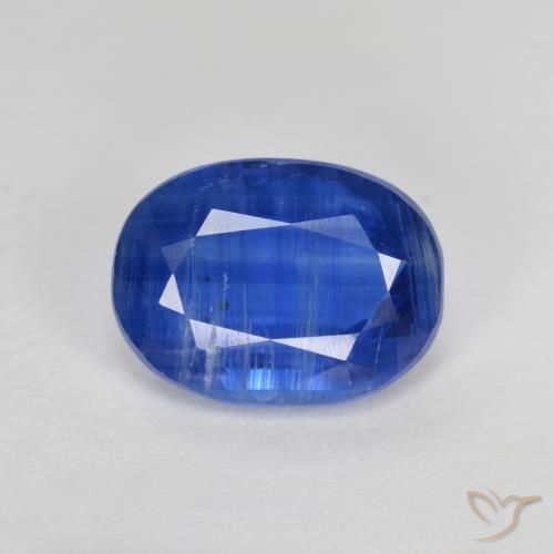 2.74ct Natural Azul oscuro cianita, Ovalada, SI