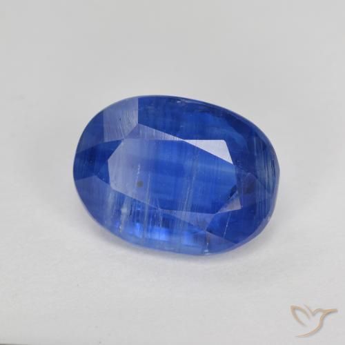 Cianita Azul oscuro natural de 2.74 ct, Ovalada, SI