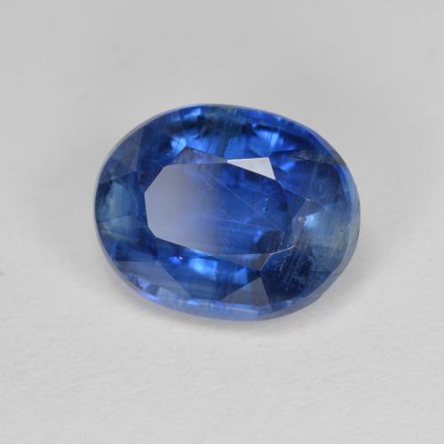 Cianita azul natural de 3,38 ct, corte óvalo, SI