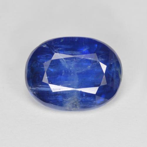 Cianita azul natural de 4,46 ct, corte óvalo, SI