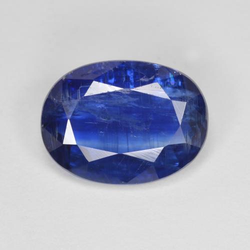 Cianita azul natural de 5,27 ct, corte óvalo, SI