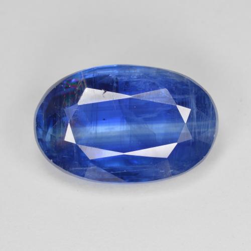 Cianita azul natural de 7,12 ct, corte óvalo, SI