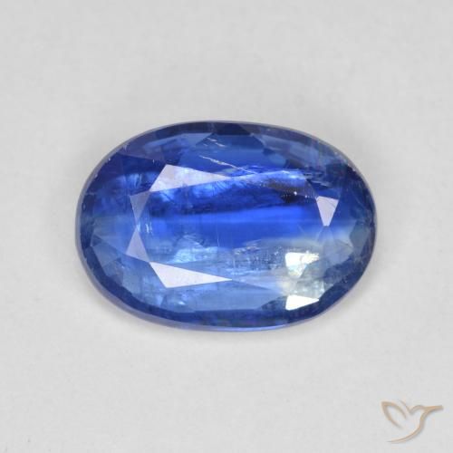 Cianita azul natural de 3,39 ct, corte óvalo, SI-I1