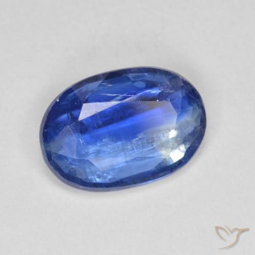 Cianita azul natural de 3,39 ct, corte óvalo, SI-I1