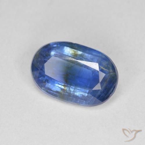 Cianita Azul oscuro natural de 3.20 ct, Ovalada, SI-I1