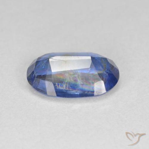 Cianita Azul oscuro natural de 3.20 ct, Ovalada, SI-I1