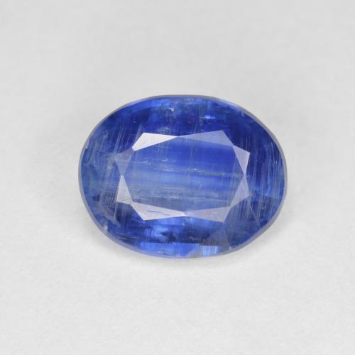 Cianita azul natural de 3,22 ct, corte óvalo, SI-I1