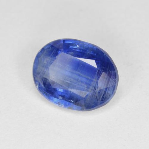 Cianita azul natural de 3,22 ct, corte óvalo, SI-I1