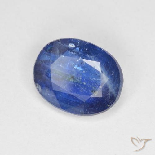 Cianita Azul oscuro natural de 3.61 ct, Ovalada, SI-I1
