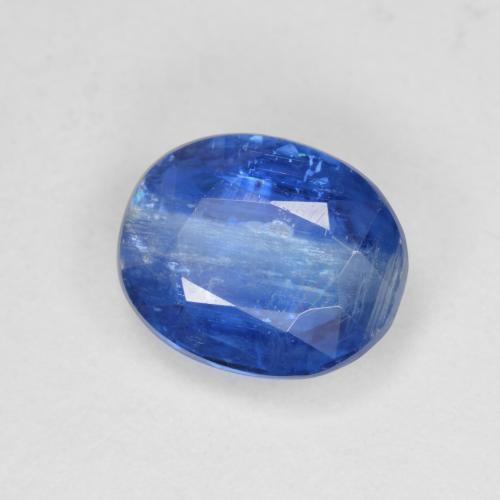 Cianita azul natural de 3,86 ct, corte óvalo, SI-I1