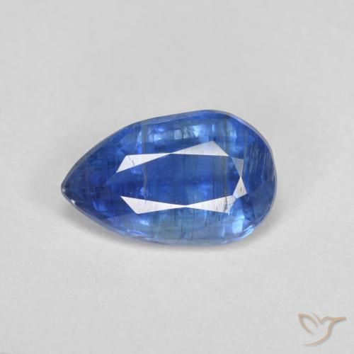 Cianita azul natural de 2,55 ct, en forma de pera, SI-I1