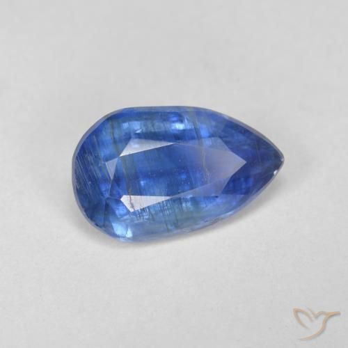 Cianita azul natural de 2,55 ct, en forma de pera, SI-I1
