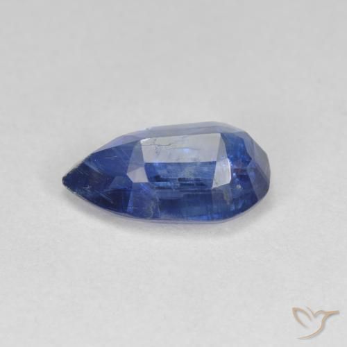 Cianita azul natural de 2,55 ct, en forma de pera, SI-I1