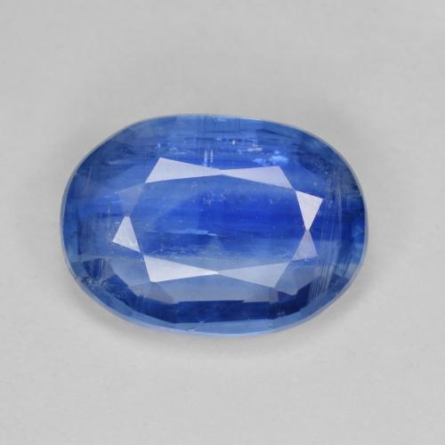 Cianita azul natural de 6,62 ct, corte óvalo, SI-I1