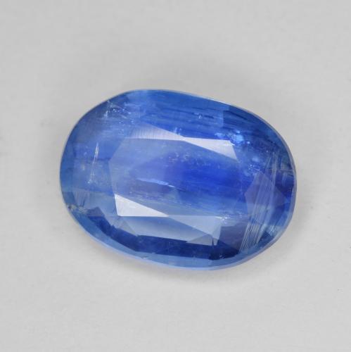Cianita azul natural de 6,62 ct, corte óvalo, SI-I1