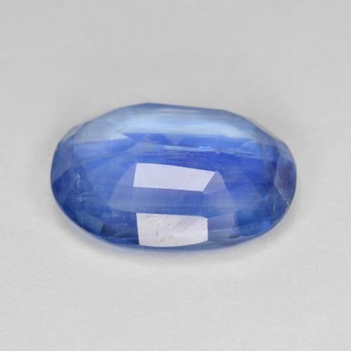 Cianita azul natural de 6,62 ct, corte óvalo, SI-I1