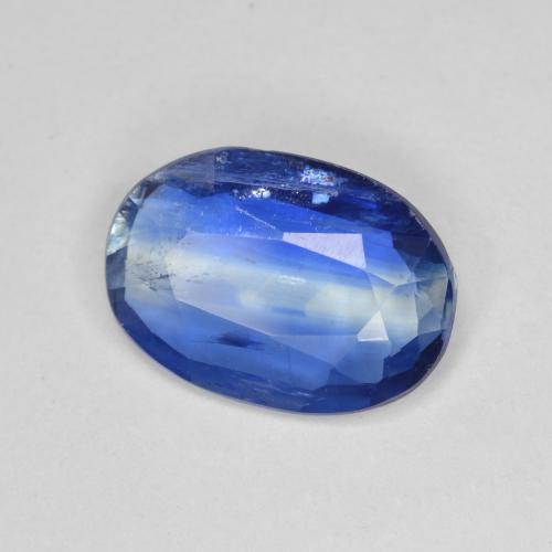 Cianita azul natural de 3,65 ct, corte óvalo, SI-I1