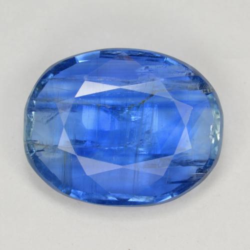 Cianita azul natural de 7,68 ct, corte óvalo, SI-I1