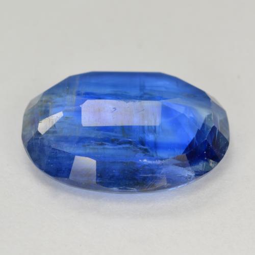 Cianita azul natural de 7,68 ct, corte óvalo, SI-I1