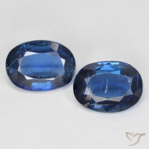 2.86ctw Natural Azul marino cianita, Ovalada, VS-SI