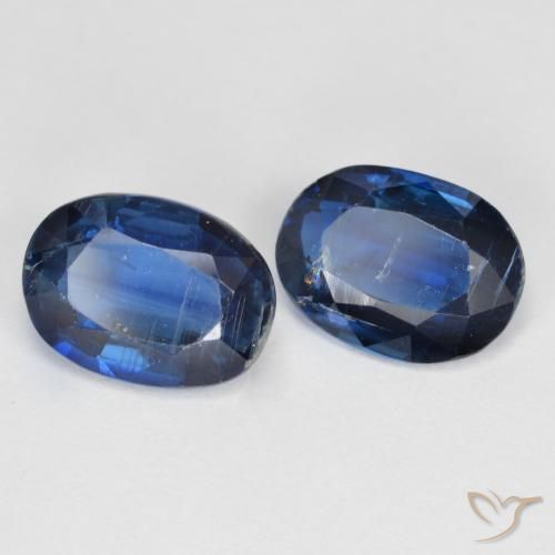 Gemas de Cianita Azul marino natural de 2.86 ct, Ovalada, VS-SI