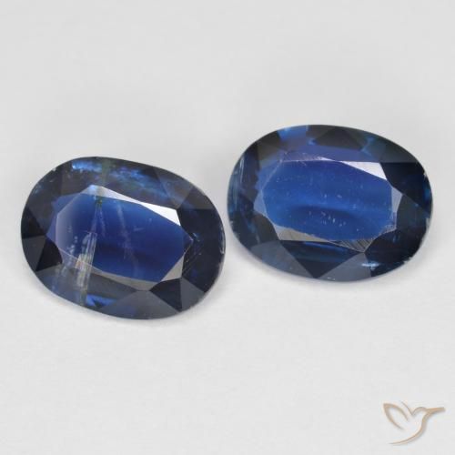Gemas de Cianita Azul marino natural de 2.65 ct, Ovalada, VS-SI