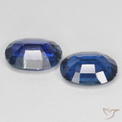 Gemas de Cianita Azul marino natural de 2.65 ct, Ovalada, VS-SI