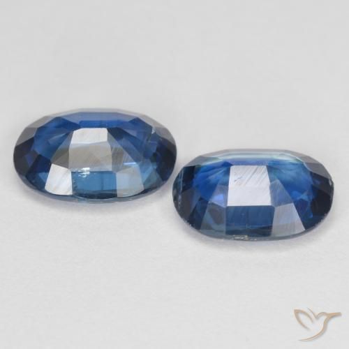 Gemas de Cianita Azul marino natural de 2.66 ct, Corte Óvalo, VS-SI