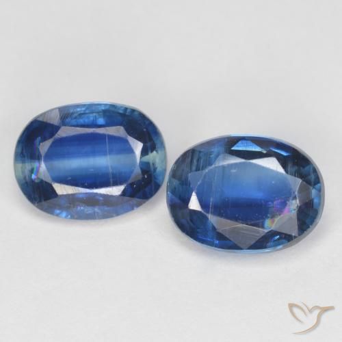 3.25ctw Natural Azul marino cianita, Ovalada, VS-SI