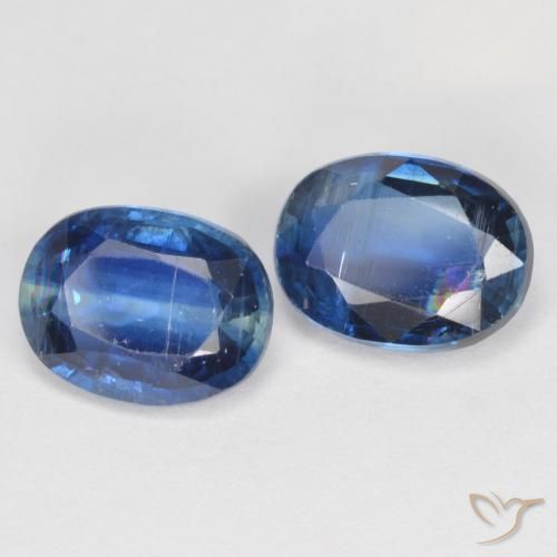 Gemas de Cianita Azul marino natural de 3.25 ct, Ovalada, VS-SI