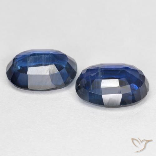 Gemas de Cianita Azul marino natural de 3.25 ct, Ovalada, VS-SI