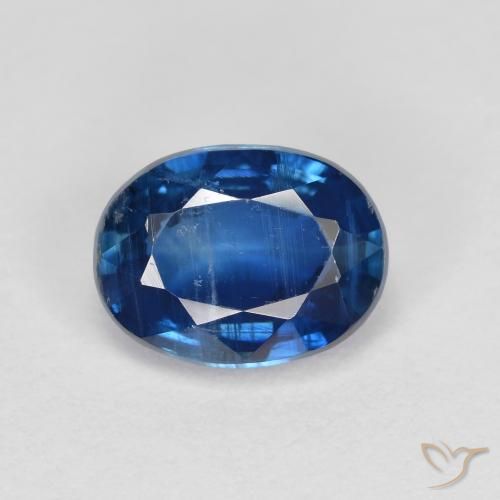 1.82ct Natural Azul marino cianita, Ovalada, VS-SI