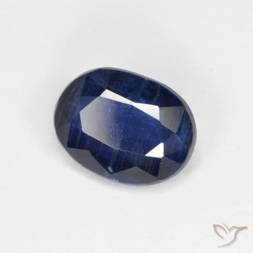 Cianita Azul oscuro natural de 1.61 ct, Ovalada, VS-SI
