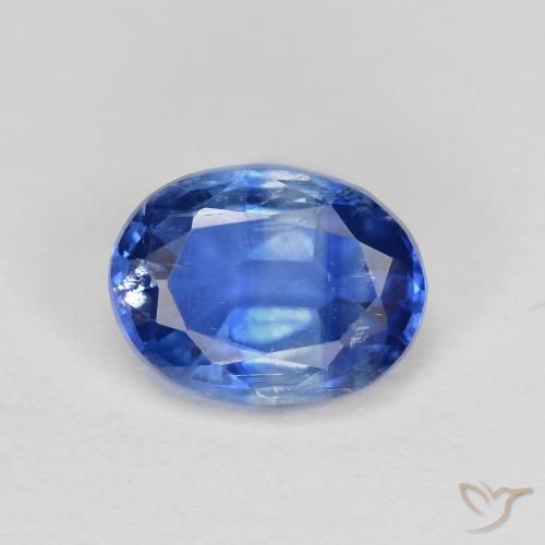 1.64ct Natural Azul azur intenso cianita, Ovalada, VS-SI