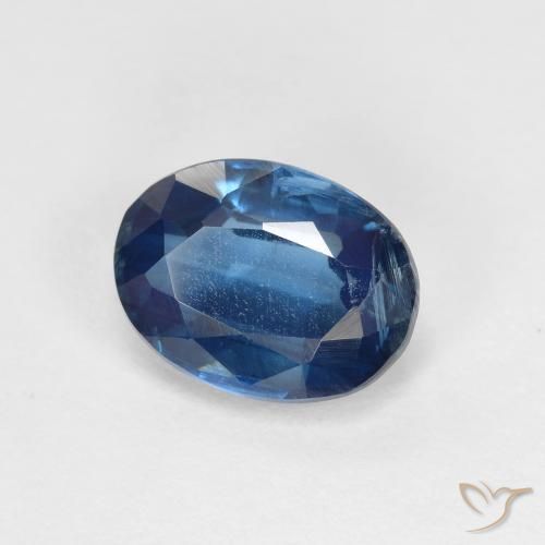 Cianita Azul marino natural de 1.73 ct, Ovalada, VS-SI