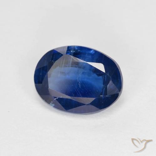 Cianita Azul marino natural de 1.56 ct, Ovalada, VS-SI