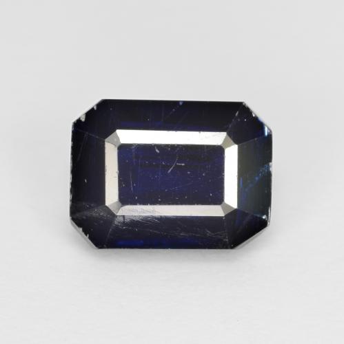 Cianita azul natural de 2,08 ct, corte esmeralda, VS