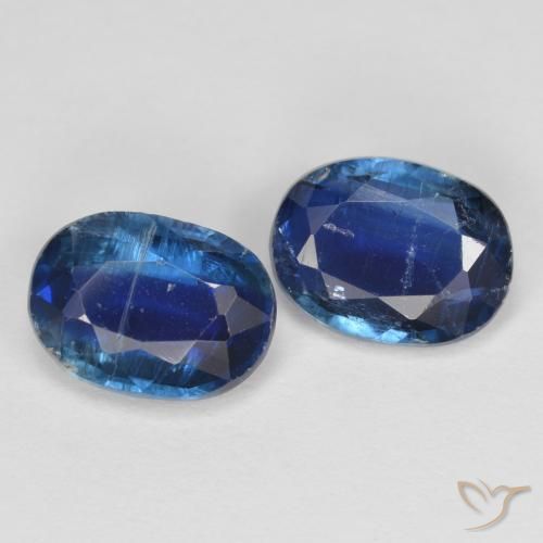 Gemas de Cianita Azul marino natural de 2.73 ct, Ovalada, VS-SI