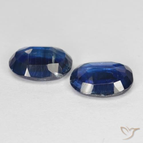 Gemas de Cianita Azul marino natural de 2.73 ct, Ovalada, VS-SI