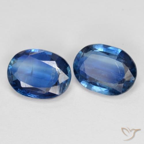 Gemas de Cianita Azul marino natural de 2.68 ct, Ovalada, VS-SI
