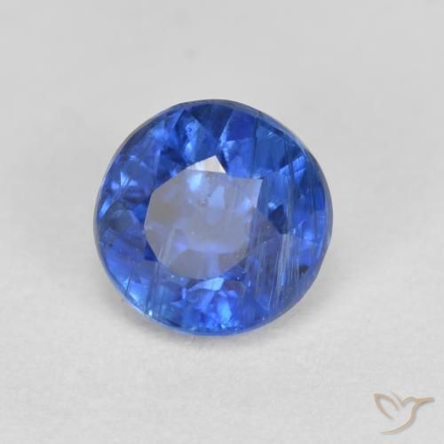 Cianita Azul azur intenso natural de 0.82 ct, Redondo, SI