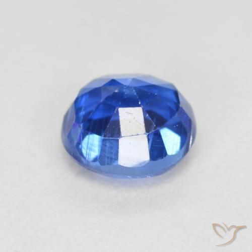 Cianita Azul azur intenso natural de 0.75 ct, Redondo, SI