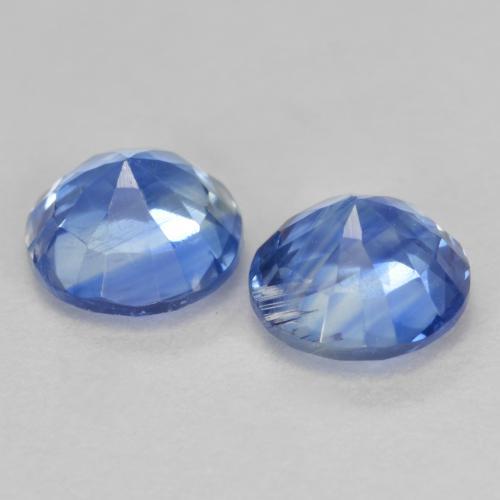 Gemas de Cianita Azul marino claro natural de 1.43 ct, Corte Redondo, SI