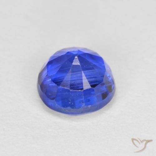 Cianita Azul azur intenso natural de 0.79 ct, Redondo, SI