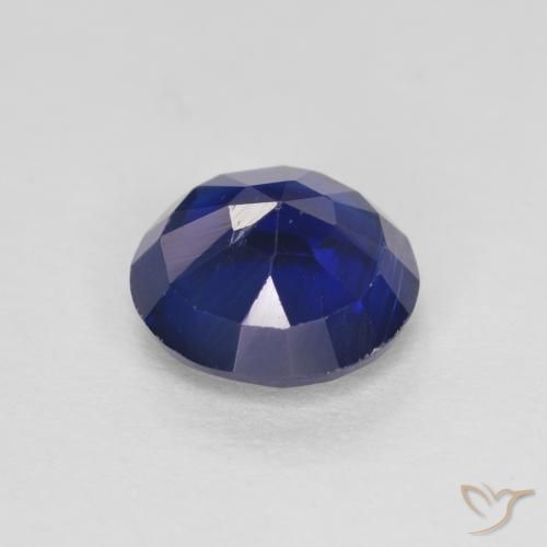 Cianita Azul real natural de 1.47 ct, Corte Redondo, SI