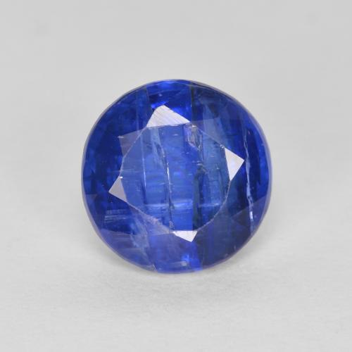 1.46ct Natural Azul oscuro cianita, Redondo, SI-I1